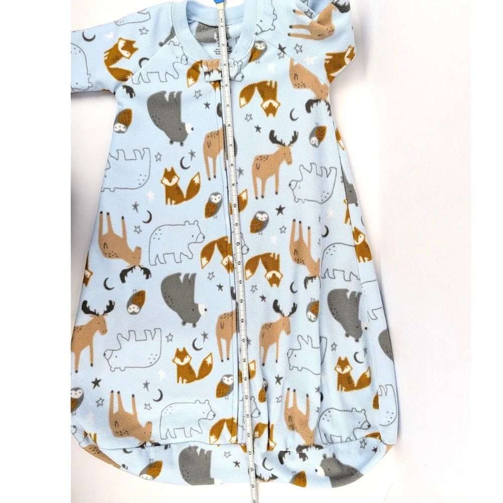 Just One You by Carters Blue‎ Fleece Woodland Animal Sleep Sack 3-6M